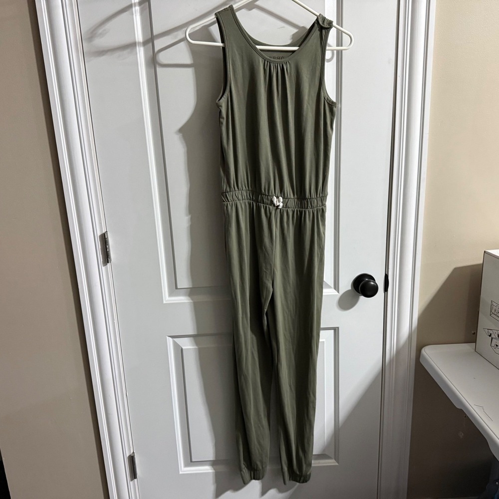 Hudson Jumpsuit large 12/14 Olive Green Sleeveless Jogger Loungewear